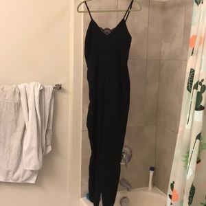 Black jumpsuit with lace